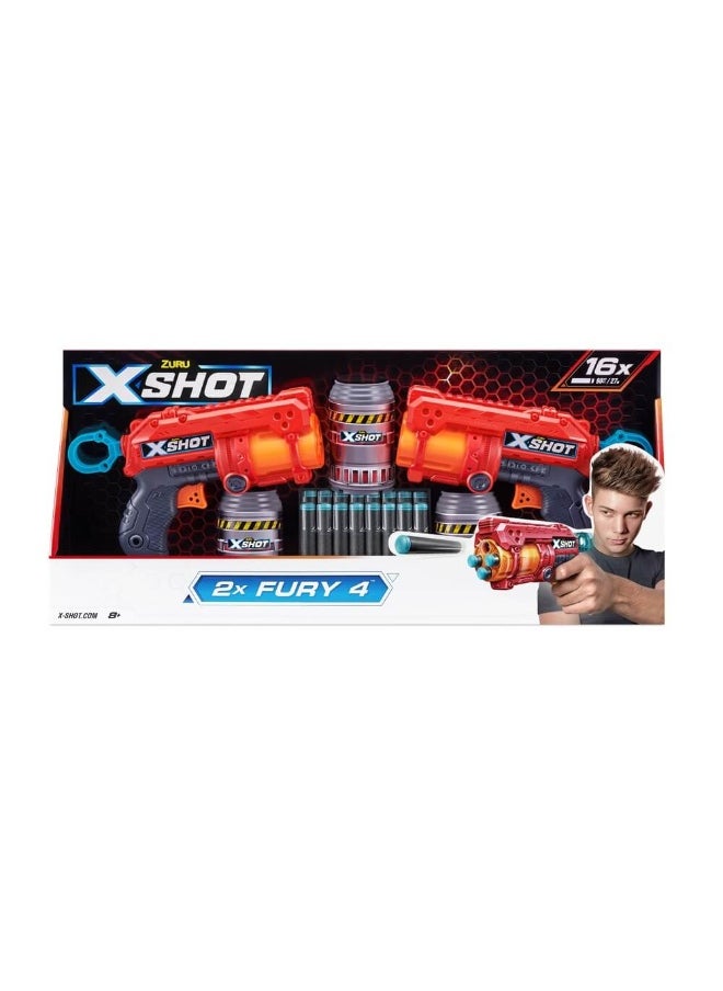 X-Shot Double Fury 4 Blaster Pack  - Image 2