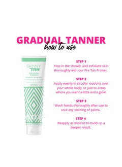Skinny Tan Skinny Tan Gradual Tanner - Lightweight, Fast-Absorbing Formula - Delicious Coconut and Vanilla Scent - Enriched with Aloe Vera and Guarana - Nourishes and Hydrates Skin - 4.2 oz Bronzer  - Image 3