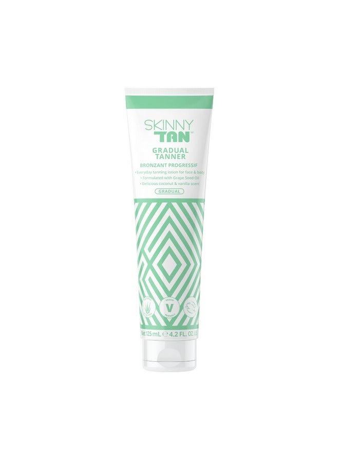 Skinny Tan Skinny Tan Gradual Tanner - Lightweight, Fast-Absorbing Formula - Delicious Coconut and Vanilla Scent - Enriched with Aloe Vera and Guarana - Nourishes and Hydrates Skin - 4.2 oz Bronzer  - Image 1