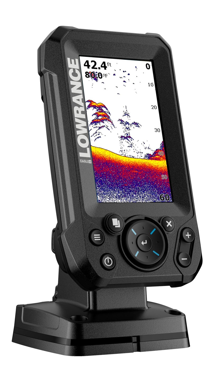LOWRANCE لوارنس إيجل 4X كاشف الأسماك مع محول رصاصي، شاشة عمودية IPS بحجم 4 بوصات، أسود، 000-16110-001 - Image 1