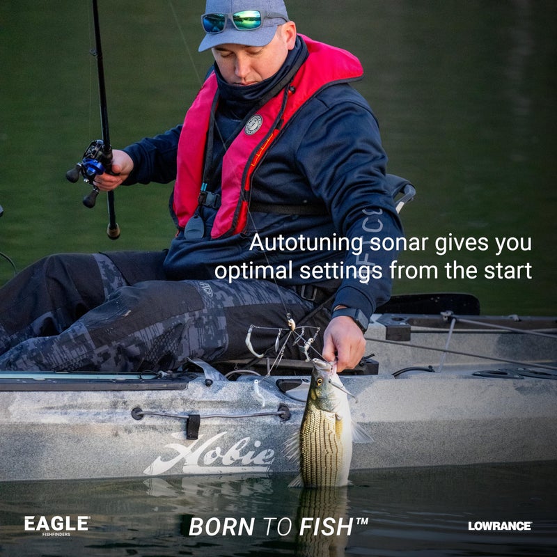 LOWRANCE لوارنس إيجل 4X كاشف الأسماك مع محول رصاصي، شاشة عمودية IPS بحجم 4 بوصات، أسود، 000-16110-001 - Image 4
