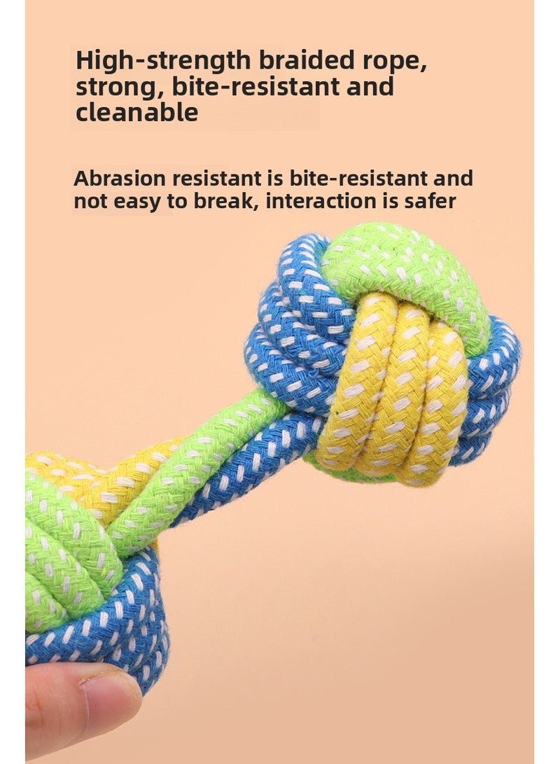 Universal Cotton Rope Braided Set for Cats and Dogs – Chew-resistant, Self-entertaining and Boredom-relieving Gadget - Image 2