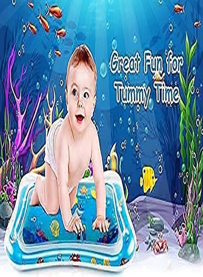 OANGO Tummy Time Baby Water Mat Inflatable Baby Play Mat Activity Center for Infant Baby Toys 3 to 15 Months, Baby Gifts for Boys Girls(Assorted Design) - Image 3