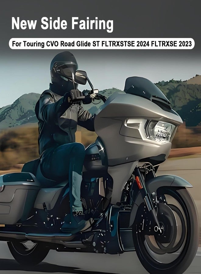 psler دعامة تثبيت لوحة غطاء المحرك الجانبي - دعامة تثبيت لوحة غطاء المحرك من PSLER، ملحقات دراجات نارية لطرازات Touring CVO Road Glide ST FLTRXSTSE FLTRXSE 2023-2024 (أسود لامع) - Image 2