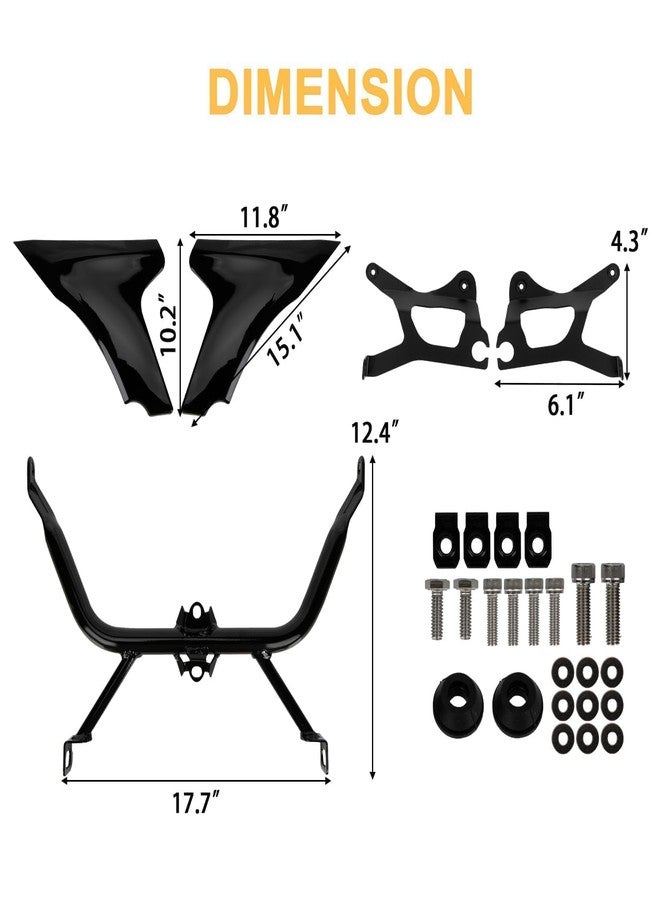 psler دعامة تثبيت لوحة غطاء المحرك الجانبي - دعامة تثبيت لوحة غطاء المحرك من PSLER، ملحقات دراجات نارية لطرازات Touring CVO Road Glide ST FLTRXSTSE FLTRXSE 2023-2024 (أسود لامع) - Image 3