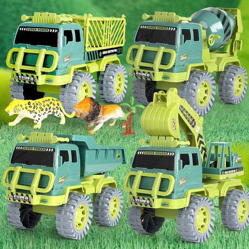 Children'S Large Simulation Engineering Car Digger Mixer Dumper Boy Beach Drop-Resistant Toy Car Stall - Image 3