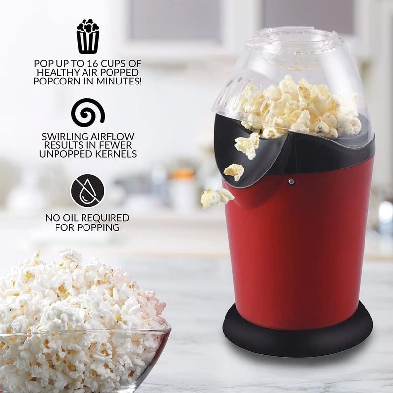 Mini Electric Popcorn Machine – Fast Hot Air Popcorn Maker, Oil-Free Healthy Cooking, Portable Design for Kitchen, Living Room, Parties, and Fun Movie Night Snacks - Image 3