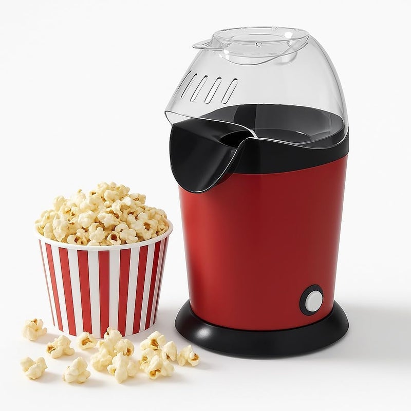 Mini Electric Popcorn Machine – Fast Hot Air Popcorn Maker, Oil-Free Healthy Cooking, Portable Design for Kitchen, Living Room, Parties, and Fun Movie Night Snacks - Image 1