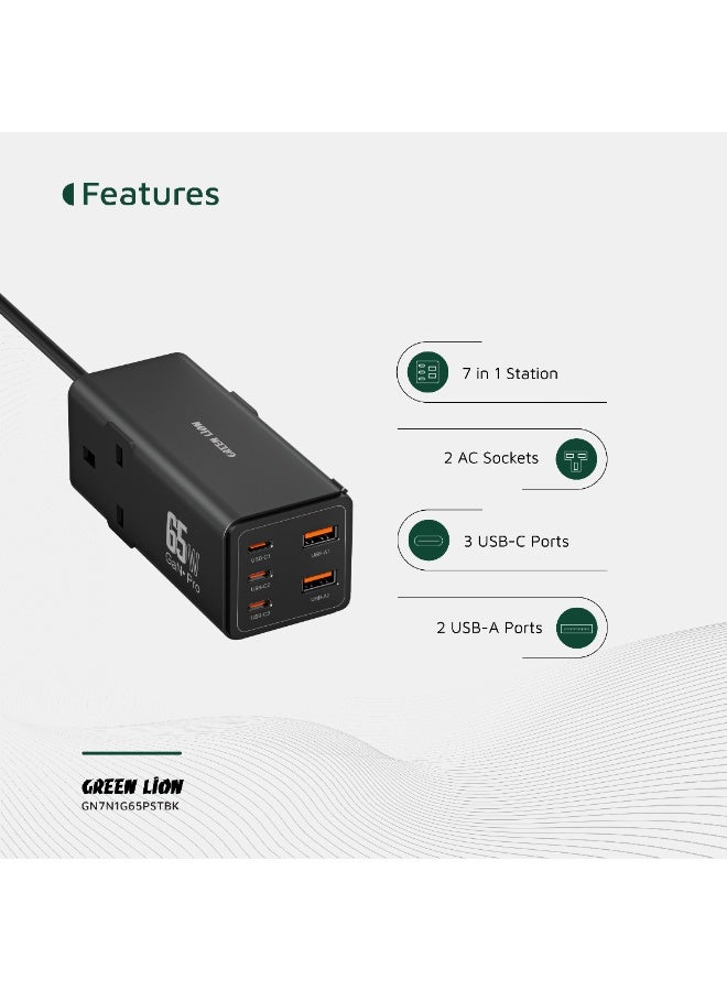 GreenLion "   Green Lion 7 In 1 Gan 65W Power Strip" - Image 3