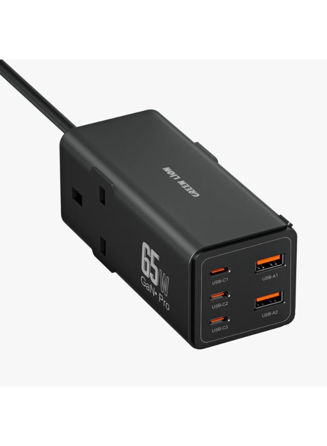 GreenLion "   Green Lion 7 In 1 Gan 65W Power Strip" - Image 1