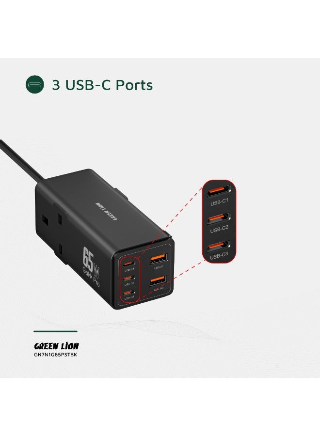 GreenLion "   Green Lion 7 In 1 Gan 65W Power Strip" - Image 5
