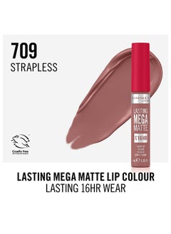 RIMMEL LONDON أحمر شفاه سائل يدوم طويلاً ميجا مات 709 بدون حمالات  - Image 3