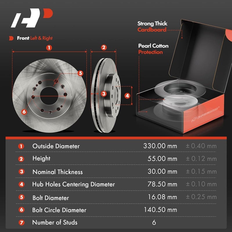 A-Premium Brake Rotors and Pads Set for Chevrolet Silverado 1500 - Image 2