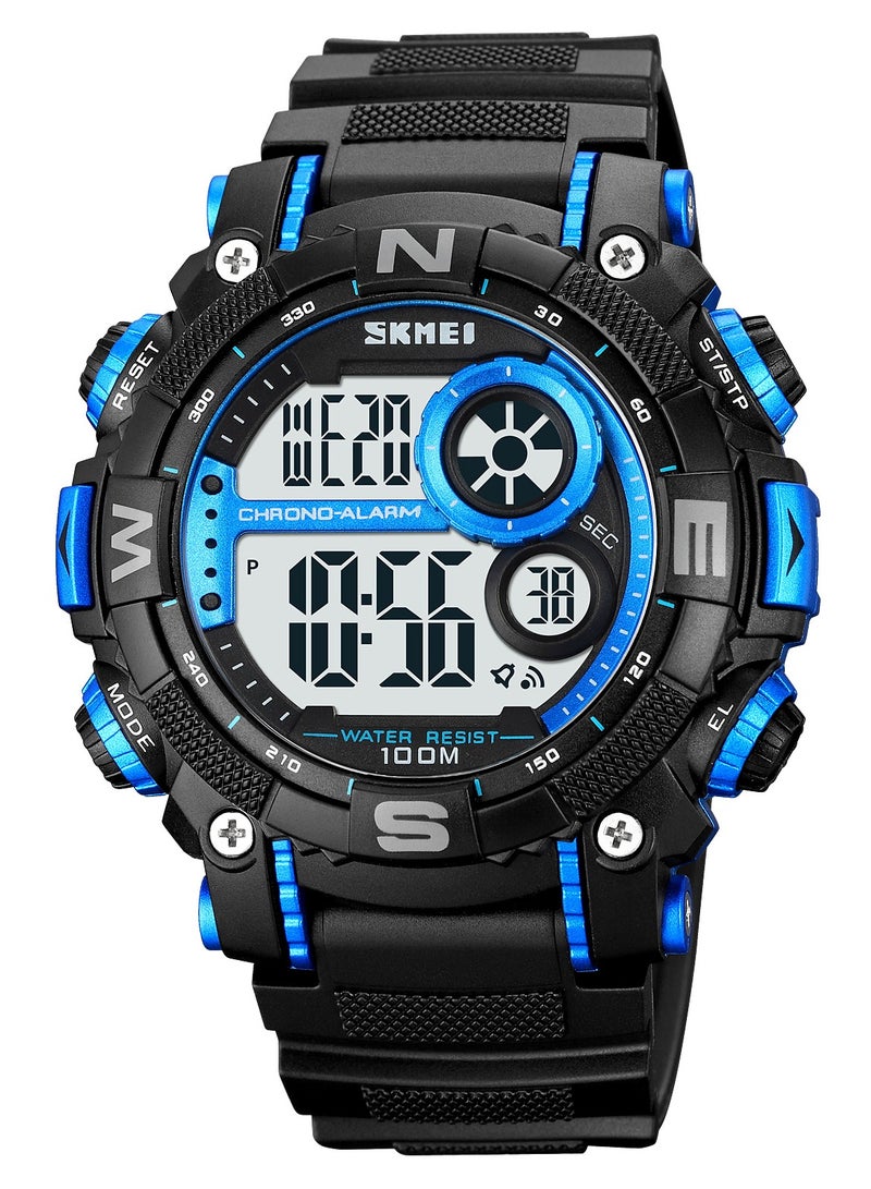 Men's Fashion Outdoor Sports Waterproof Watch - 1887 BU-Blue - Image 1