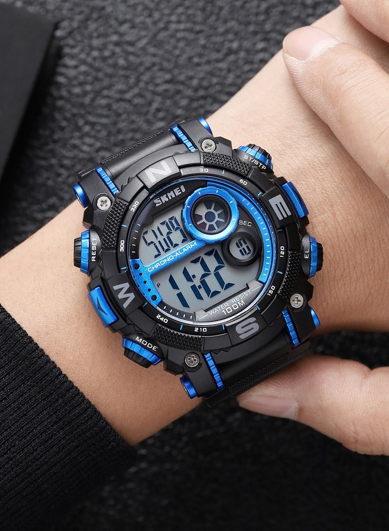 Men's Fashion Outdoor Sports Waterproof Watch - 1887 BU-Blue - Image 4