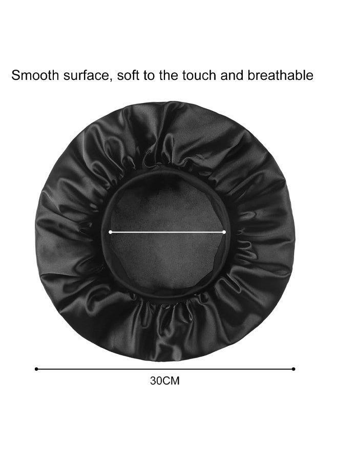 GUSGU 4 Pack Satin Bonnet Silk Hair Bonnet for Sleeping, Hair Sleep Bonnets for Women, Large Wide Soft Band Sleep Cap for Curly Hair Braids ﻿ - Image 2