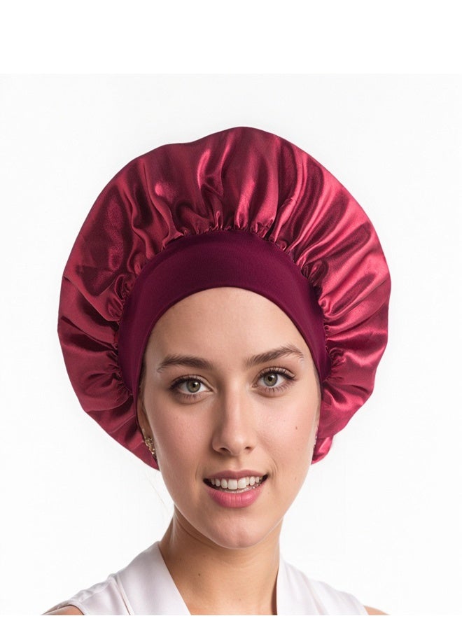 GUSGU 4 Pack Satin Bonnet Silk Hair Bonnet for Sleeping, Hair Sleep Bonnets for Women, Large Wide Soft Band Sleep Cap for Curly Hair Braids ﻿ - Image 3