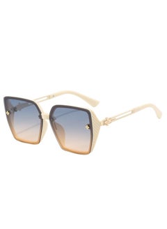 New Personalized Square Net Red Fashion Trendy Sunglasses European And American Clover High-grade Sunscreen Large Frame Slimming
