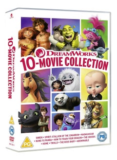 Dreamworks 10 Movie Collection - DVD - Trolls, Shrek, The Croods, Kung Fu Panda, Spirit, The Boss Baby, Home, Madagascar, Abominable & How To Train Your Dragon 
