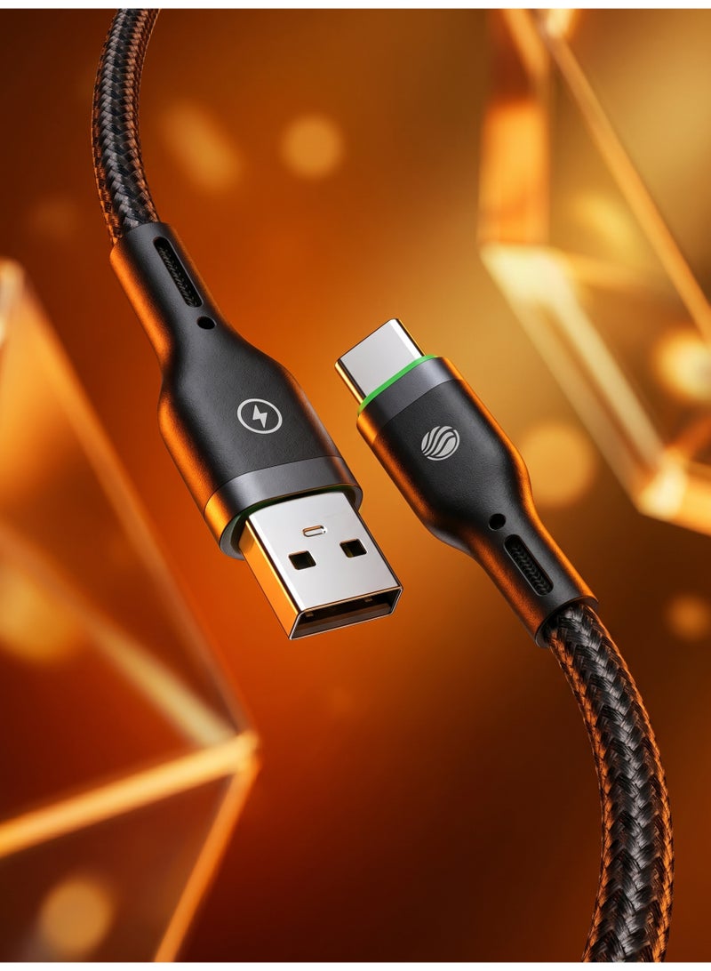 فيفث إيليمنت كابل FIFTH ELEMENT NEXA بطول 1 متر من USB‑A إلى USB‑C يدعم الشحن السريع بقدرة 27 واط مع ميزة الإيقاف التلقائي الذكي ومؤشر LED – اللون الأسود - Image 2