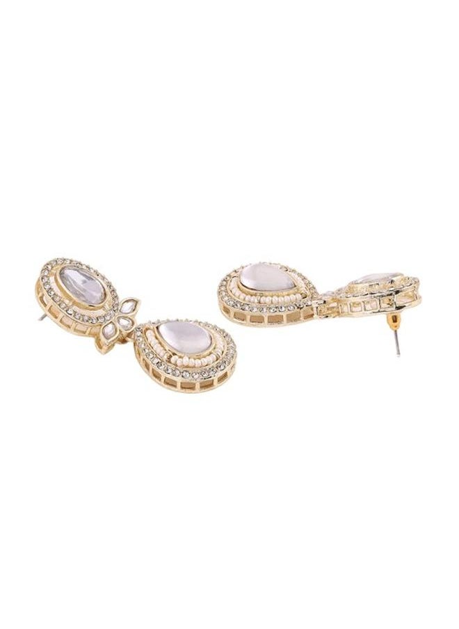 Priyaasi Elegant Women Brass Earrings with pattern and secured with Post and Back closure and styled in ideal for Western moments — a must-have for your statement wardrobe.  - Image 3