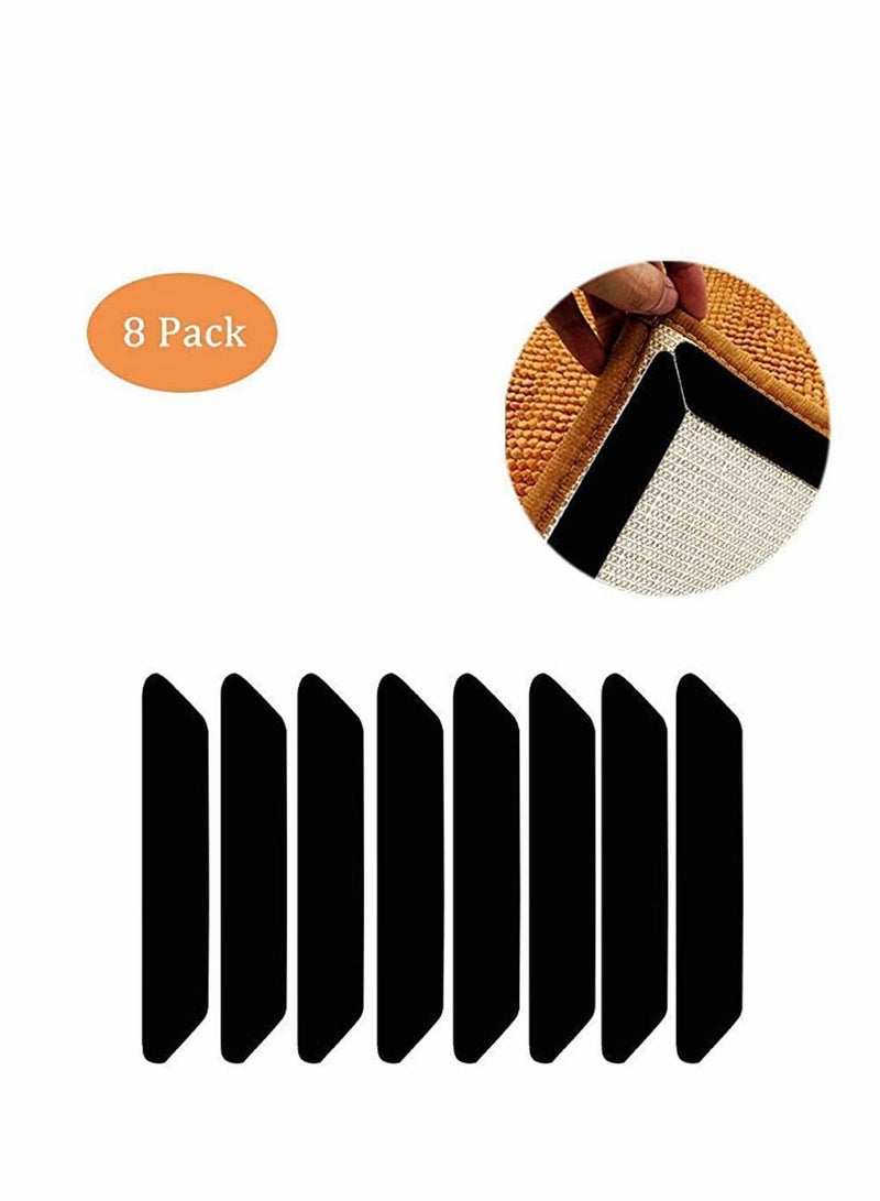 SOLARAE Anti Slip Rug Grips for Carpet 8 PCS Grippers Rugs, Wooden Floors, Laminate Tiled Floors - Image 2