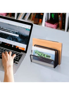 wishacc Desk Mail Organizer Small File Holders Letter Organizer Metal Mesh Document/Filing/Folders/Paper Organizer For Desktop  - Image 5