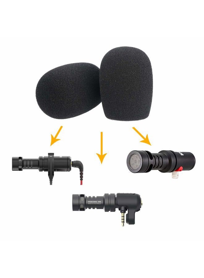 SUNMON VideoMicro Windscreen Foam Cover, Windscreen Pop Filter for Rode VideoMicro Me Mini-Shotgun Microphone (2 Pack) - Image 2