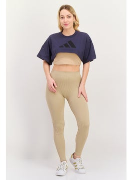 Adidas Women Sportswear Fit Short Sleeves Outdoor Top, Navy  - Image 4