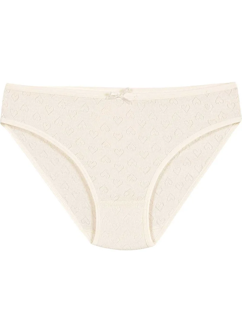 Yıldız Çamaşır Yıldız Laundry 6-Piece Cotton Women's Jacquard Heart Bikini Panties Q3575