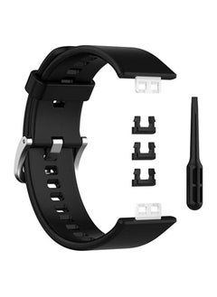 Generic Silicone Band For Huawei Watch Fit. Strap Watch Band For Huawei Watch Fit Wristband Replace Bracelet (Black)  - Image 2