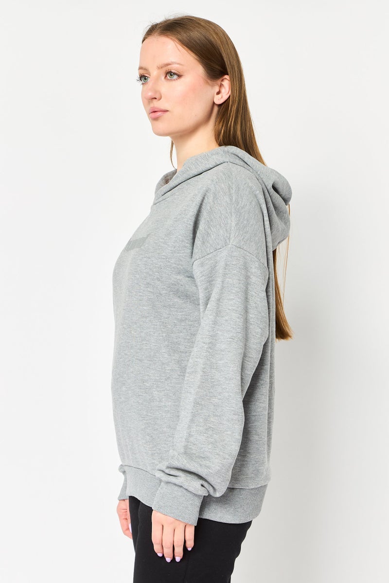 Hummel Women Sportswear Fit Long Sleeve Outdoor Hoodies, Grey - Image 3