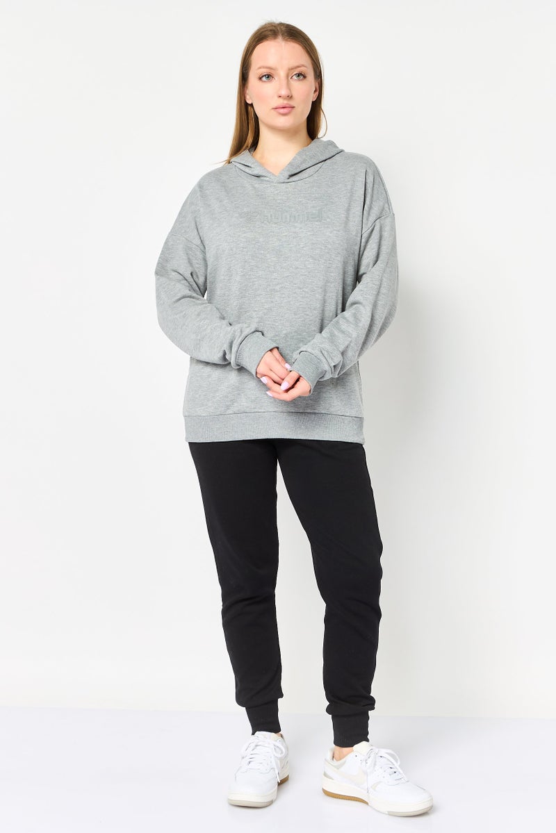 Hummel Women Sportswear Fit Long Sleeve Outdoor Hoodies, Grey - Image 2
