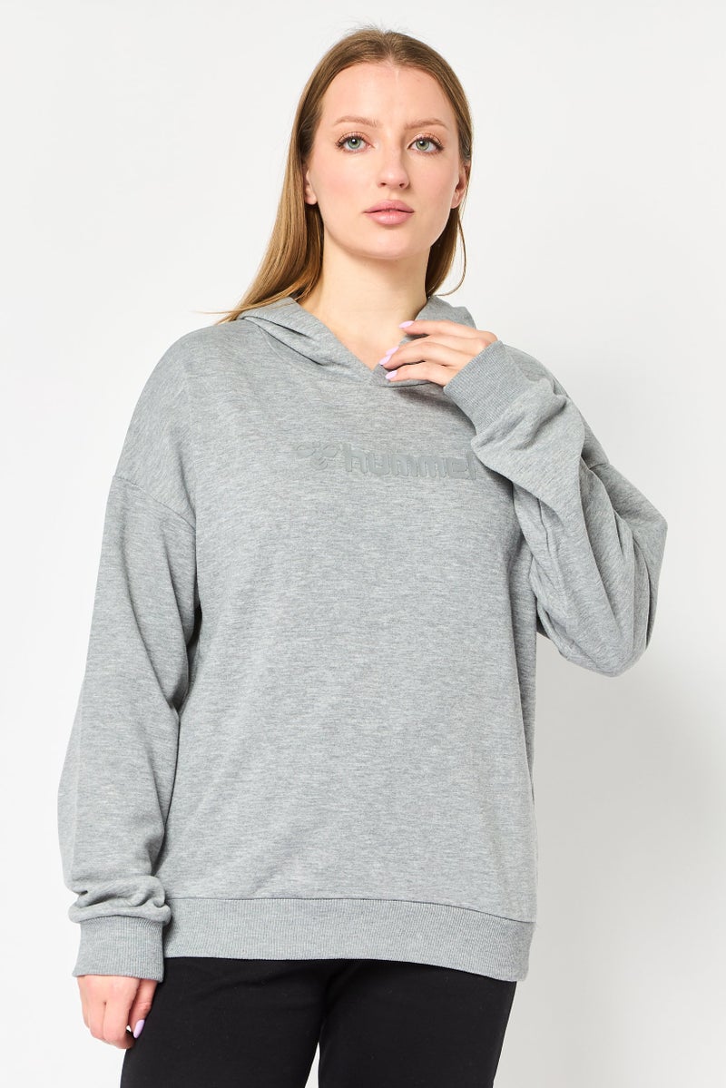 Hummel Women Sportswear Fit Long Sleeve Outdoor Hoodies, Grey - Image 1