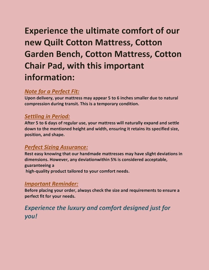 IMSMARTMART Orthopedic Single Bed Mattress - 5-Inch Luxury Cotton Quilt, Reversible Design, Medium Firmness, 1-Year Warranty” (36X72X5 Inches (3X6 Feet)) - Image 5