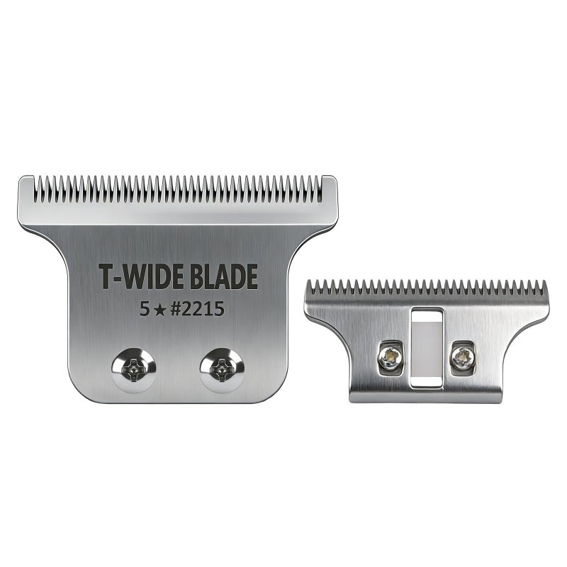 COSYONALL 2215 Replacement T Wide Blades Replacement for Wahl 5 Star Detailer Li Trimmer 8081/8171- Adjustable Zero-Gap Stainless Steel Blade,Silver Pack - Image 1
