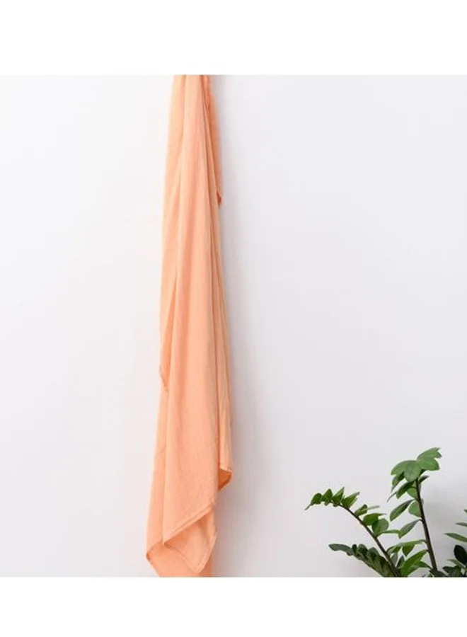 Anvi Baby Organic Bamboo Muslin Swaddle Wrap-Just Peachy