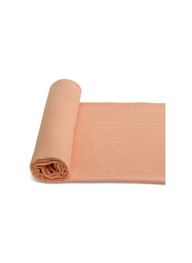 أنفي بيبي Organic Bamboo Muslin Swaddle Wrap-Just Peachy