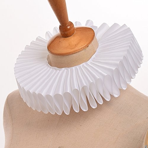 GRACEART Renaissance Elizabethan Ruffle Neck Collar white - Image 4