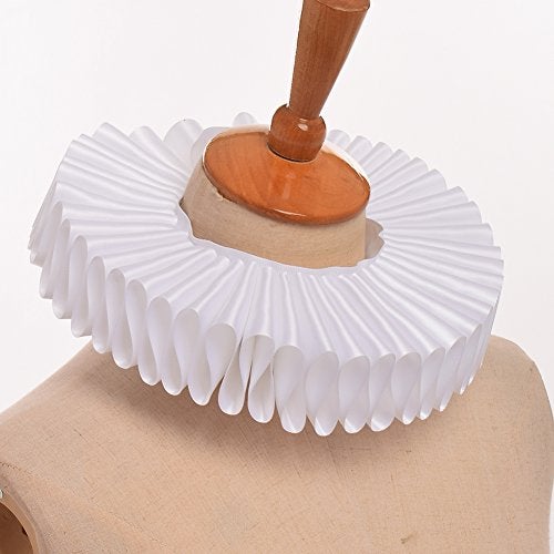 GRACEART Renaissance Elizabethan Ruffle Neck Collar white - Image 3