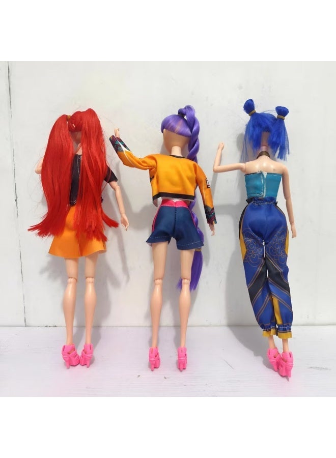 3-Piece Kpop Demon Hunters Figurines Dress-up dolls （Height 30 CM） - Image 5