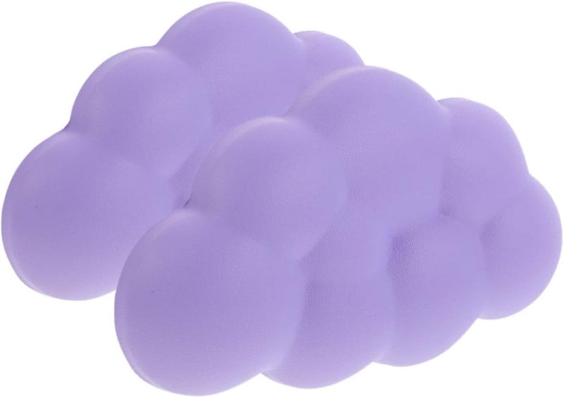2pcs Keyboard Wrist Rest Set Purple Cloud-Shaped Wrist Support for Keyboard Non-Slip Fatigue-Relieving for Office Typing and Computer Use - Image 1