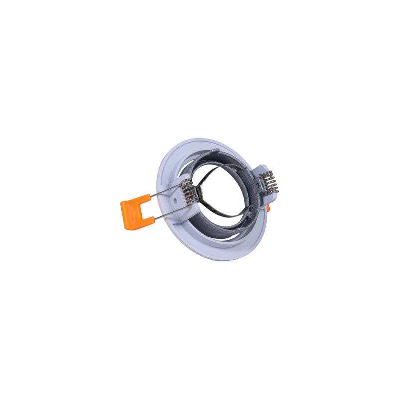 سبوت لايت فارغ متحرك مدور مدرج ابيض و فضي المنيوم جنى لايت LT 208 - Image 3