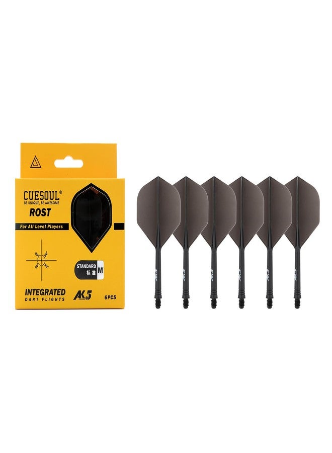 CUESOUL 6 Pieces ROST AK5 Integrated Dart Shaft and Dart Flights Black - Image 1