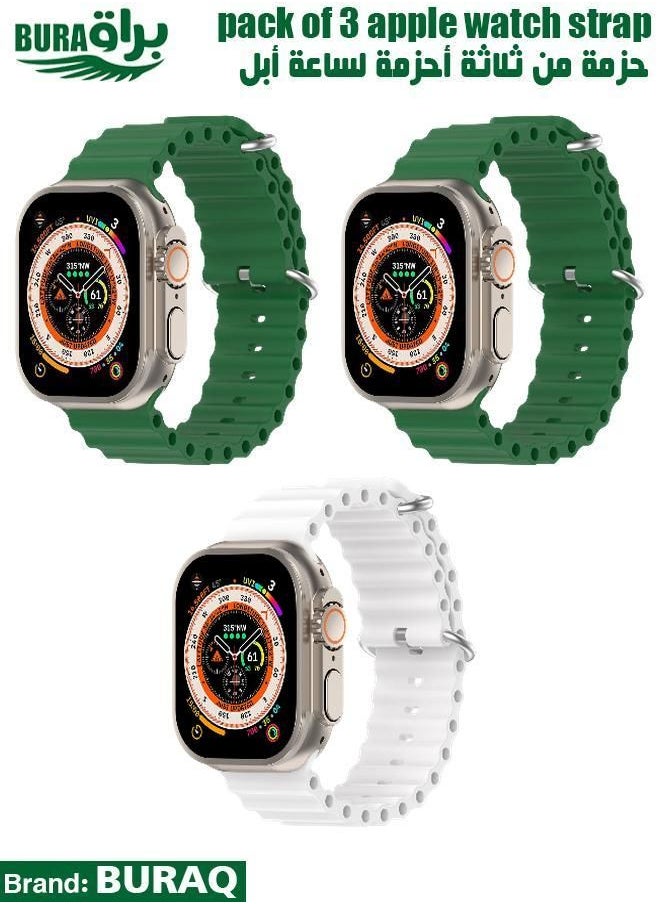 BURAQ - Apple Watch Band Strap For Apple Watch Ultra 2/Ultra 49mm, Series 10 46mm, 9/8/7 45mm, SE2/SE/6/5/4 44mm, 3/2/1 42mm - Image 1