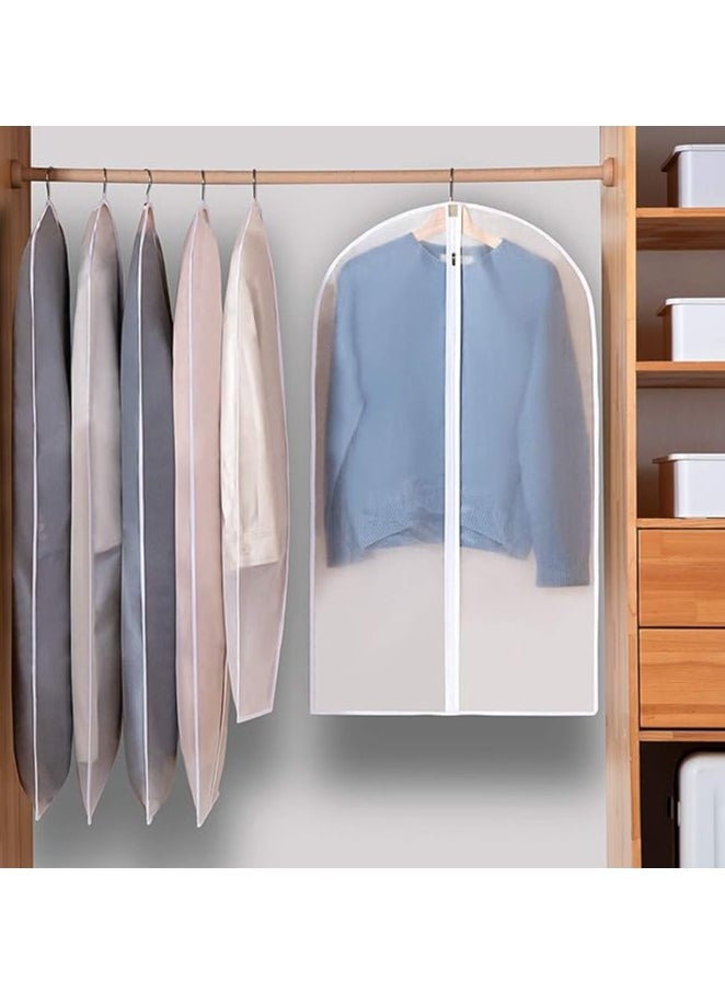Beauenty 12 Pack Garment Bags for Hanging Clothes Clear Suit Bag Dust Resistant Clothing Bags PEVA Breathable Clothes Protectors with Zipper for for Closet Storage and Travel（60×100CM） ﻿  - Image 3