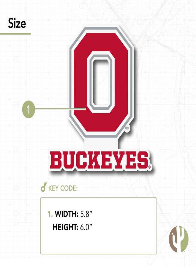 Desert Cactus The Ohio State University Sticker OSU Buckeyes Vinyl Decal Laptop Water Bottle Car Scrapbook (IND 139) - Image 3