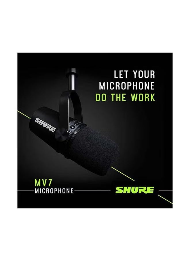 Shure USB Podcast Microphone For Podcasting MV7-K Black  - Image 4