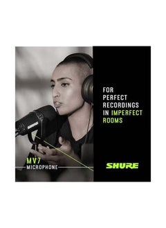 Shure USB Podcast Microphone For Podcasting MV7-K Black  - Image 5