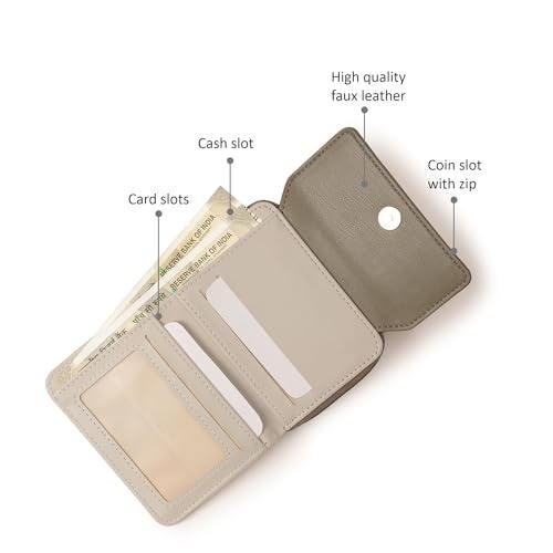 Fastrack Women's Mini Organizer Wallet | Flap Closure, Tri-Fold Design, Zip Coin Pocket, Card & Cash Slots | Compact & Organized | 6 Months Warranty - Image 3